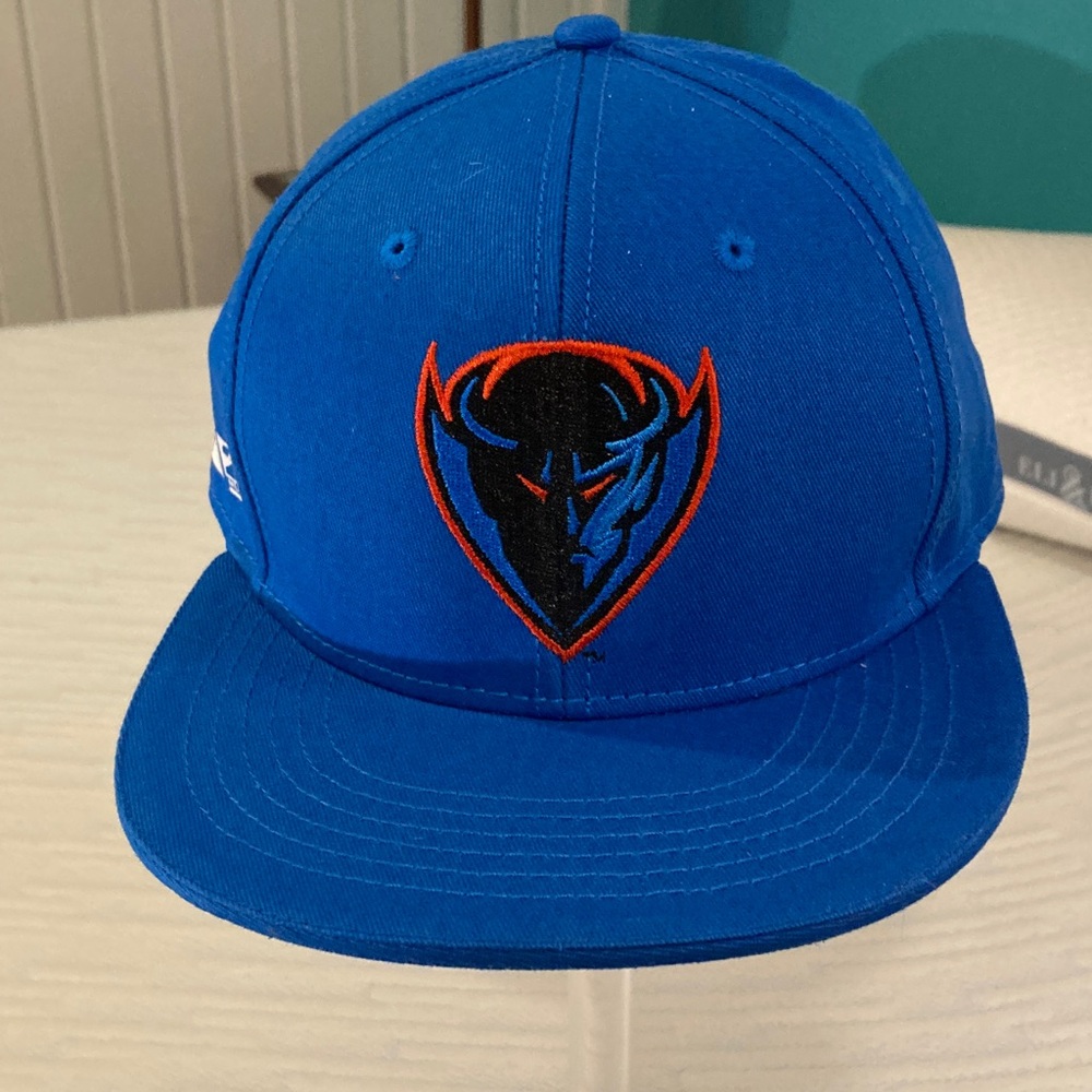 Blue Embroidered Men's Cap